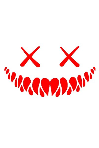 Oracal Demon rearview or body sticker, 40cm, red