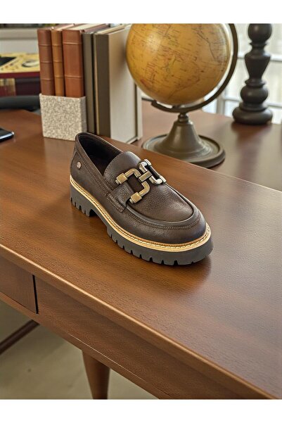 Mammamia D25Ka-3150 Brown Genuine Leather Full Orthopedic Women's Casual Daily Shoes