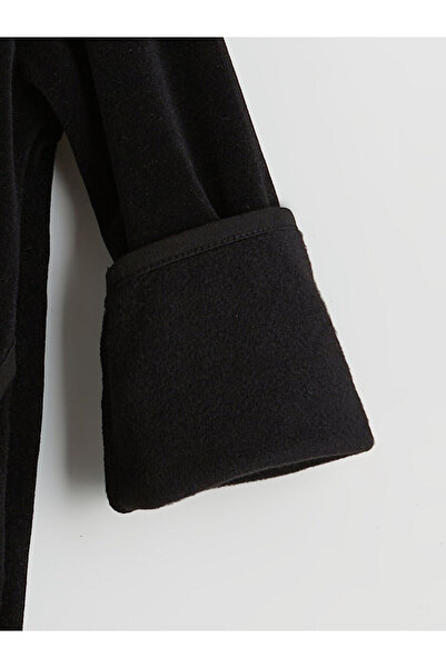 LC Waikiki Lcw kids black crew neck basic long sleeve boys zip-up sweatshirt