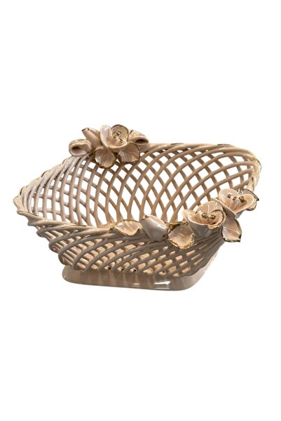 Global-Store Global Store Aurora Cream Ceramic Candy Dish