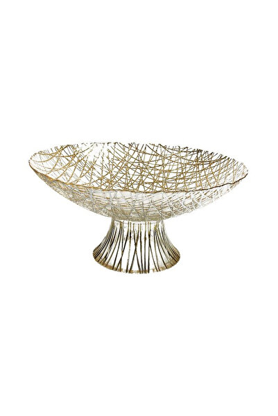 Tognana gold glass fruit bowl 34 cm