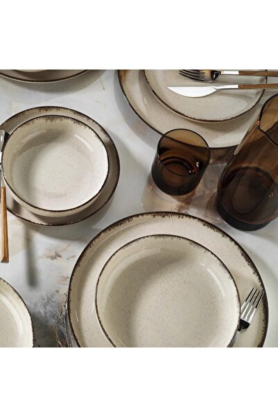 Asir 16-piece Porcelain Dinner Set, Cream