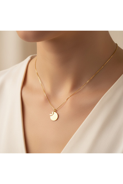 TabiTela 8 ayar altın kolye ucu yaprak GM1199 0.5 gr