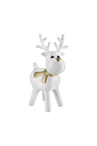Moda Argenti Christmas Reindeer Decoration H14.5 White