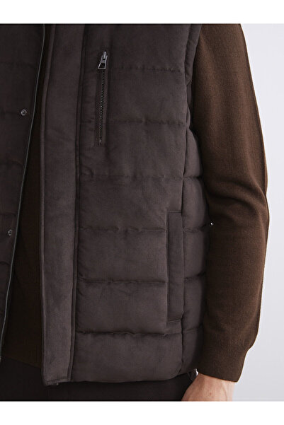 LC Waikiki Vizyon New Season Standard Fit Mock Neck Suede Men's Vest