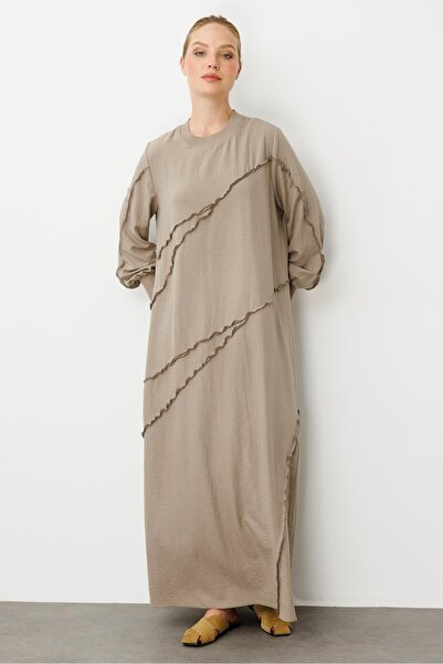 Micca Parcha - Dikiş İpekçe Doku Ribanalı Özel Elbise Kap-R-VİZON