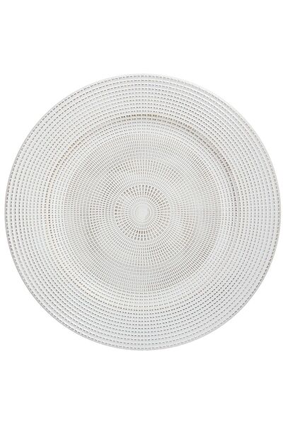 Tognana Chalky Round Serving Platter, Polypropylene, 33 cm, White