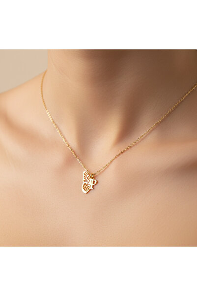 TabiTela 8 ayar altın kolye ucu "P"harfi GM360 0.5 gr