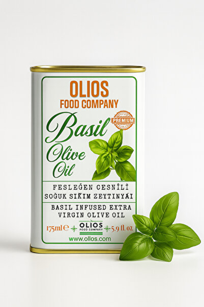 olios food company Fesleğen Çeşnili Zeytinyağı