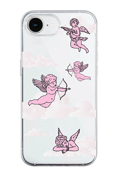 shoptocase iPhone 16E Compatible Eros Pattern Transparent Silicone Phone Case