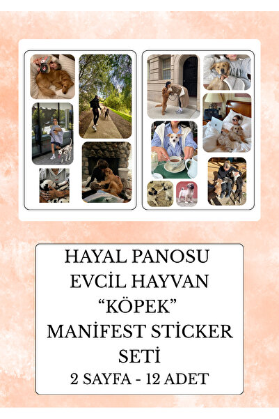 ANSHA CRAFTS Hayal Panosu EVCİL HAYVAN “KÖPEK” Manifest Vision Board Sticker ...