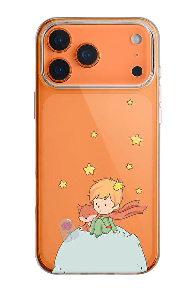 shoptocase iPhone 17 Pro Compatible Little Prince-1 Patterned Transparent Silicone Phone Case