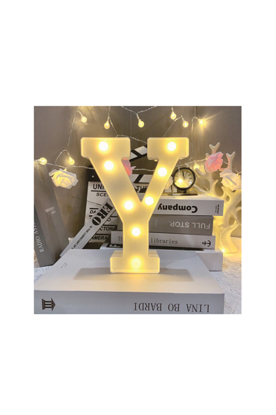 Mirific Party Lampă LED, 21×15,8×3,5 cm, alimentată cu baterii, litera Y, PPQT8306