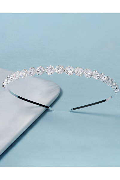 Inovius Diadema (Coronita) Mireasa cu Strasuri - Argintie - 440479