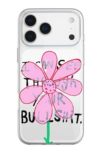 shoptocase iPhone 17 Pro Max Compatible Show the Real Thing Patterned Transparent Silicone Phone Case