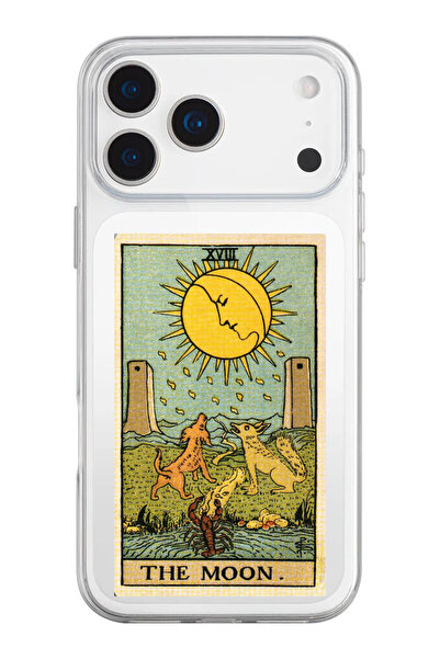 shoptocase حافظة هاتف من السيليكون الشفاف بنمط The Moon Tarot متوافقة مع هاتف...
