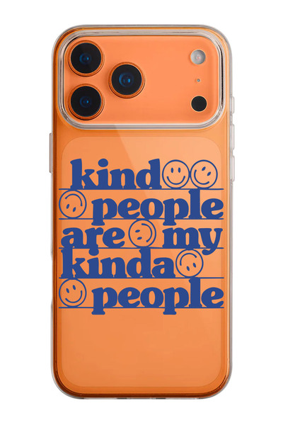 shoptocase iPhone 17 Pro Compatible Kind People Patterned Transparent Silicon...