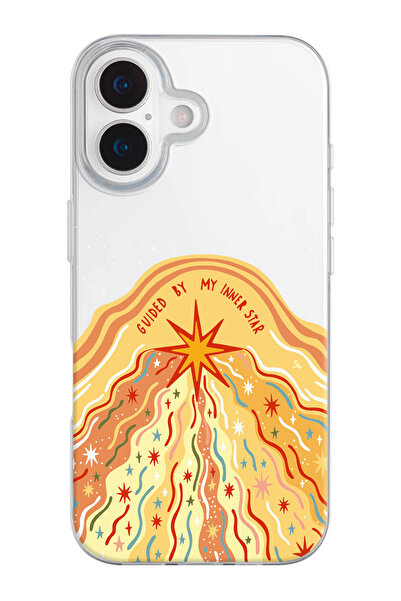 shoptocase iPhone 17 Uyumlu Winner Star Desenli Şeffaf Silikon Telefon Kılıfı