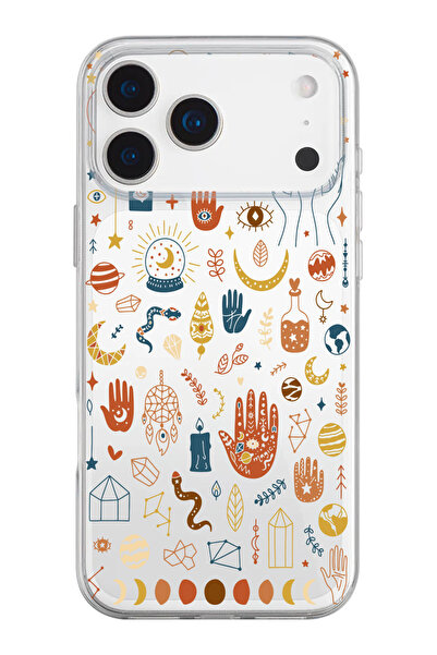 shoptocase iPhone 17 Pro Max Compatible Meditation Pattern Transparent Silicone Phone Case