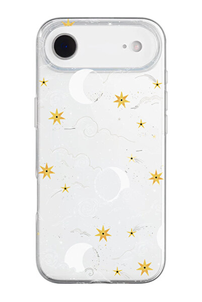 shoptocase غطاء هاتف شفاف من السيليكون بنمط جالاكسي متوافق مع آيفون 17 إير