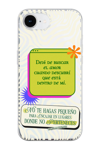 shoptocase iPhone 16E Uyumlu Amor-AŞK Desenli Şeffaf Silikon Telefon Kılıfı