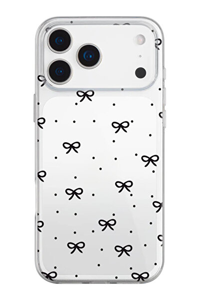 shoptocase iPhone 17 Pro Max Compatible Points Ribbon Patterned Transparent S...