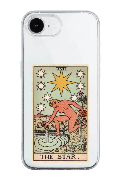 shoptocase جراب هاتف من السيليكون الشفاف بنمط The Star Tarot متوافق مع هاتف i...