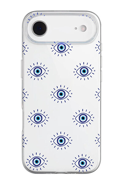 shoptocase حافظة هاتف من السيليكون الشفاف بنمط العيون الزرقاء المتوافقة مع ها...