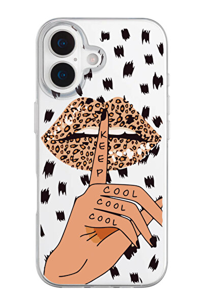 shoptocase حافظة هاتف من السيليكون الشفاف بنمط Keep Cool متوافقة مع هاتف iPho...