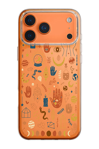 shoptocase iPhone 17 Pro Compatible Meditation Pattern Transparent Silicone P...