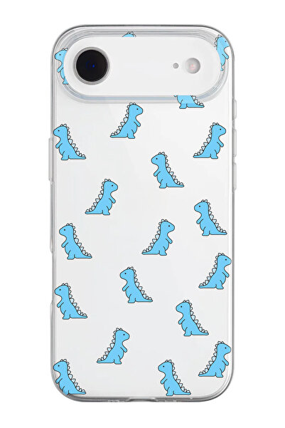 shoptocase حافظة هاتف من السيليكون الشفاف بنمط ديناصور للأطفال متوافقة مع هات...