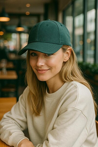 MARBERRY Pălărie pentru femei din țesătură smarald gabardină