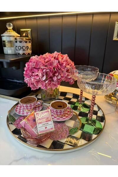 Merve Kaymakcı Özel Seri Taşlı Gül Sunum Peçetesi Pembe