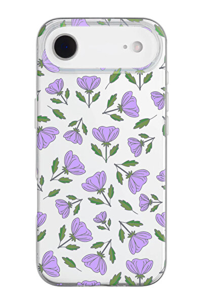 shoptocase حافظة هاتف من السيليكون الشفاف بنمط اللافندر الأرجواني المتوافق مع...