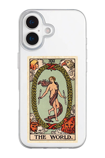 shoptocase حافظة هاتف من السيليكون الشفاف بنمط The World Tarot متوافقة مع هات...