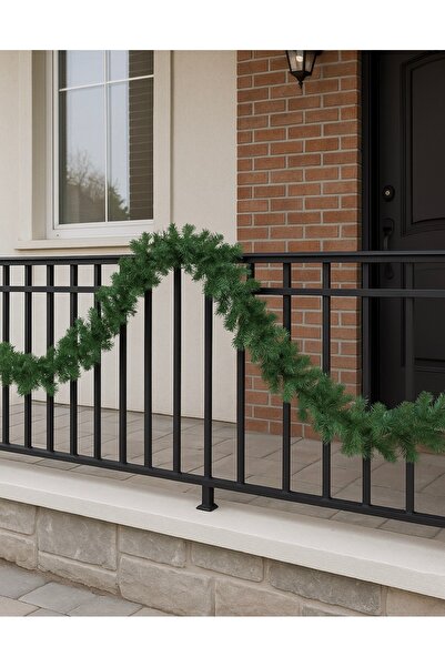 OEM Ghirlanda artificiala de Craciun, 2.7 m, Ideala pentru balustrada, semineu