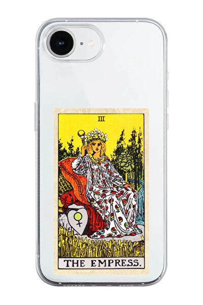 shoptocase iPhone 16E Compatible the Empress Tarot Pattern Transparent Silico...