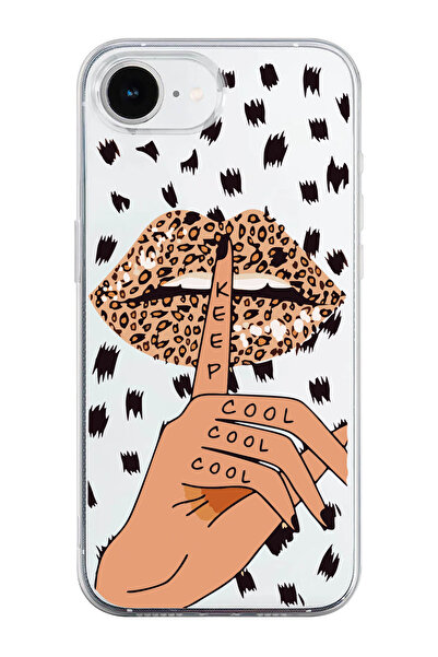 shoptocase iPhone 16E Compatible Keep Cool Patterned Transparent Silicone Pho...