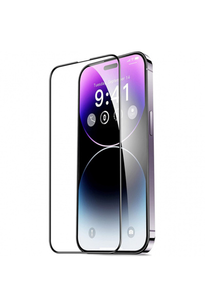 Apple Προστατευτικό οθόνης OEM για iPhone 15 Pro, σκληρυμένο γυαλί, πλήρης κό...