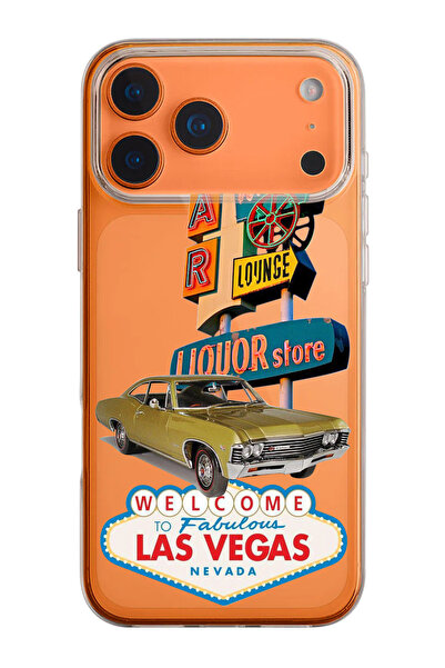 shoptocase Las Vegas Patterned Transparent Silicone Phone Case Compatible with iPhone 17 Pro