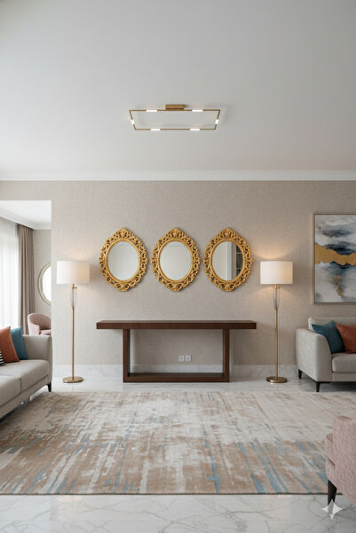 Generic Elegant mirror set with a luxurious frame, adding a touch of sophistication to any space. 72 x 57 cm