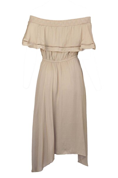 ONLY Amalia Beige Dress - XL, Beige, 100% polyester