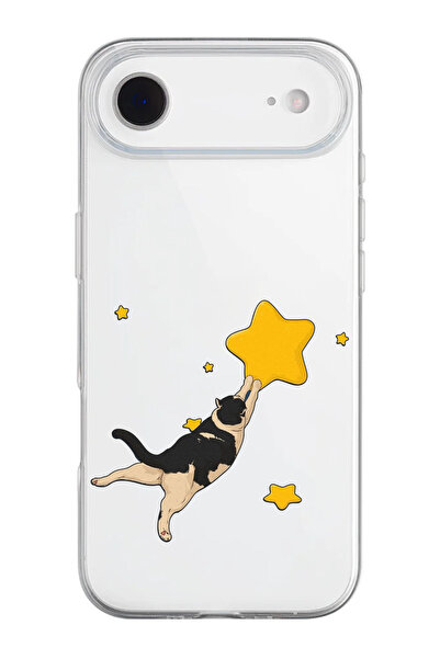 shoptocase حافظة هاتف من السيليكون الشفاف بنمط القطط المرصعة بالنجوم متوافقة ...