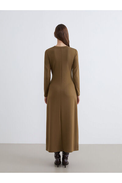 LC Waikiki Özmarka Yeni Sezon Bisiklet Yaka Belden Oturtmalı Elbise