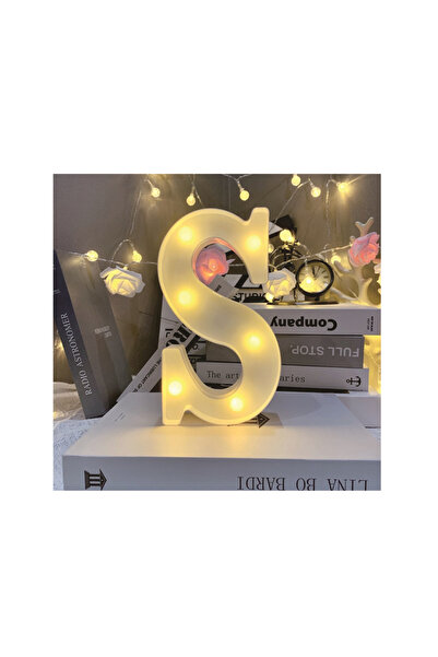 Mirific Party LED lamp, 21×11.3×3.5 cm, battery-powered, letter S, PPQT8300