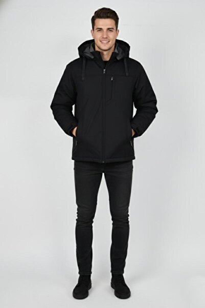 BIGAZZI Men's Plus Size Hooded Transitional Sports Coat 99538 Bbgl-St04877