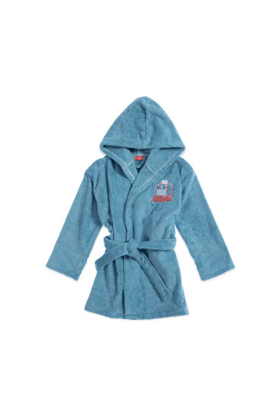 Nef Nef Homeware Bathrobe Traffic 0-2 Years Cameo Blue