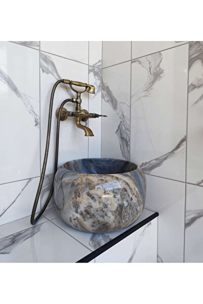 Mermery Ateş grey mermer kurna hamam kurnası Türk kültürü