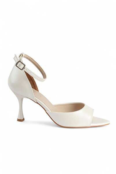 luuq shoes Delora Pearlescent White Women's Heeled Shoes