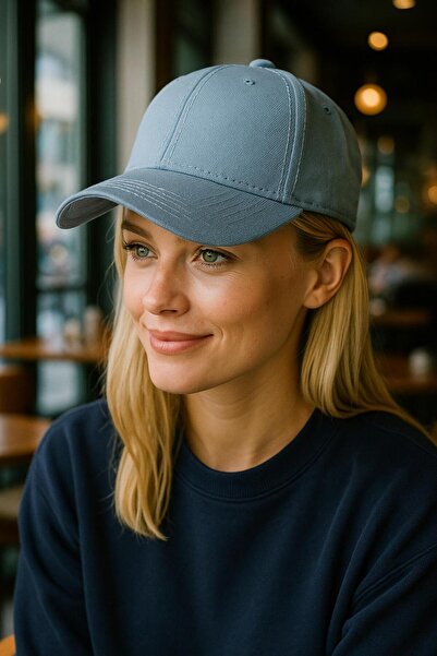 MARBERRY Pălărie pentru femei din țesătură gabardină albastră pentru bebeluși